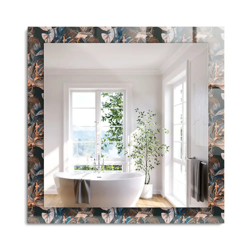 Oglindă decorativă de perete cu design floral