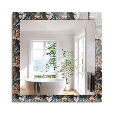 Oglindă decorativă de perete cu design floral
