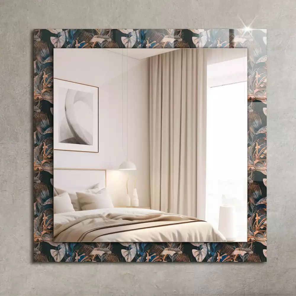 Oglindă decorativă de perete cu design floral