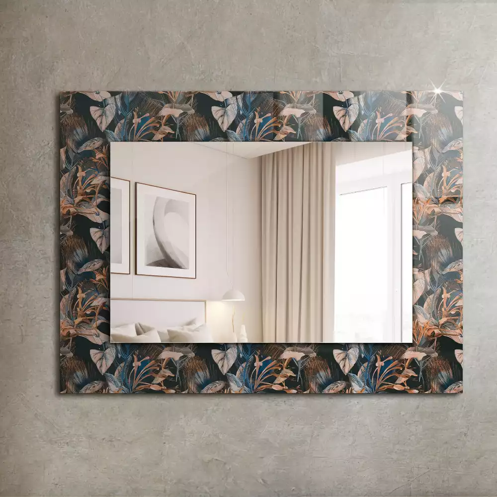 Oglindă decorativă de perete cu design floral