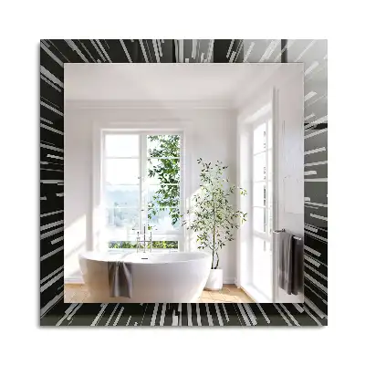 Oglindă decorativă dreptunghiulară cu efect de viteză a luminii