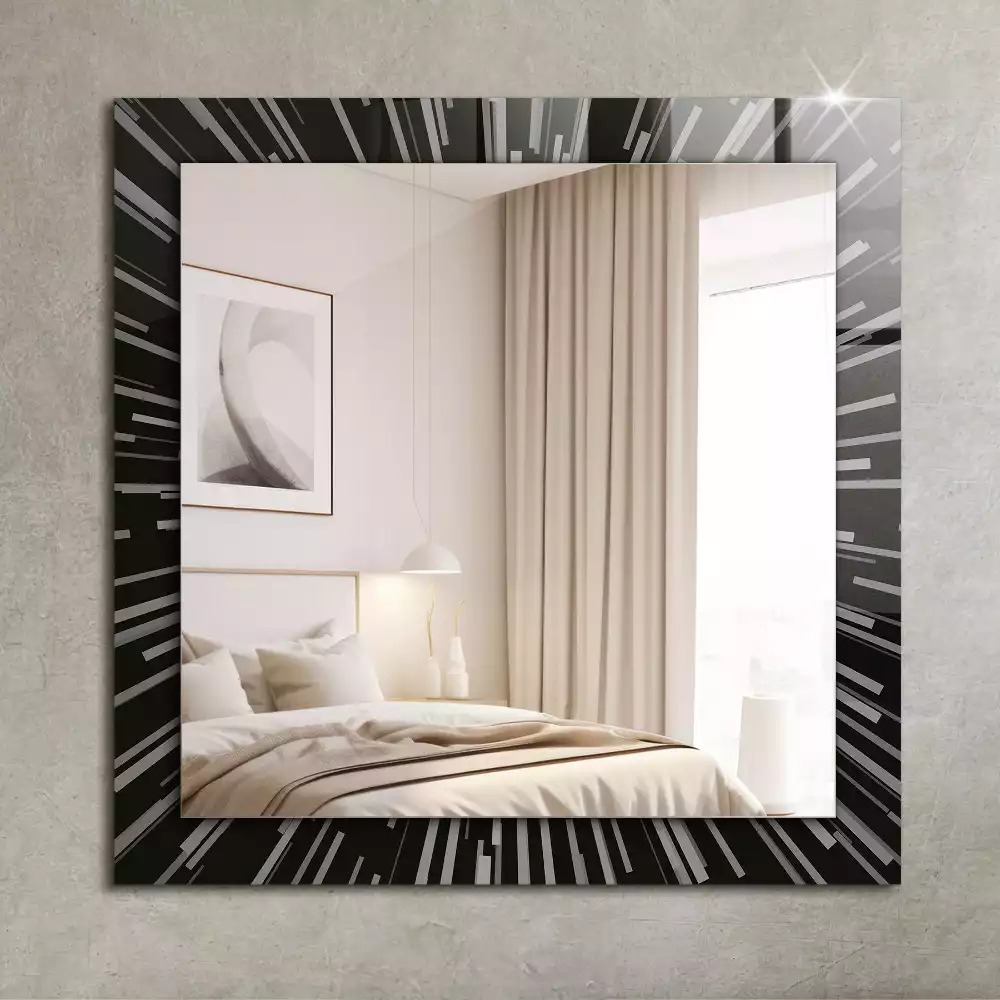Oglindă decorativă dreptunghiulară cu efect de viteză a luminii