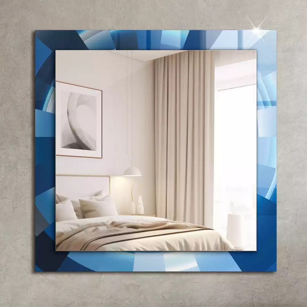 Oglindă decorativă de perete dreptunghiulară cu design abstract tip tunel