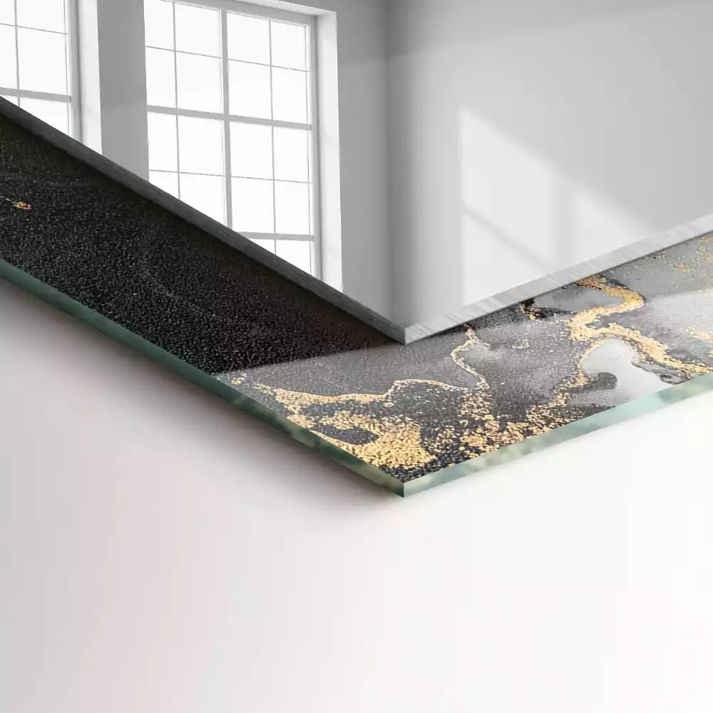 Oglindă decorativă dreptunghiulară cu design abstract de artă modernă