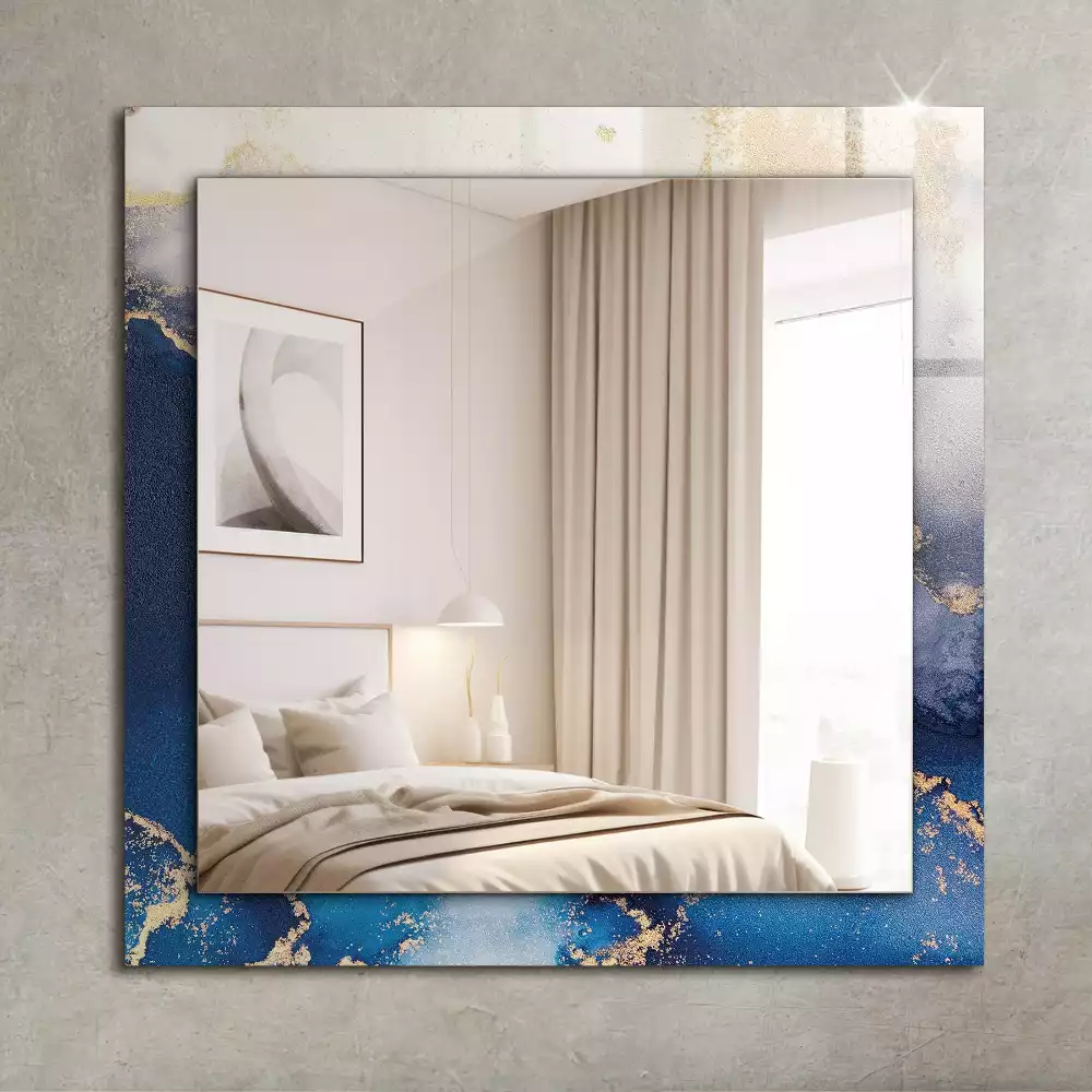 Oglindă dreptunghiulară decorativă cu design abstract