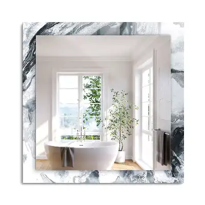 Oglindă decorativă de perete dreptunghiulară cu design abstract