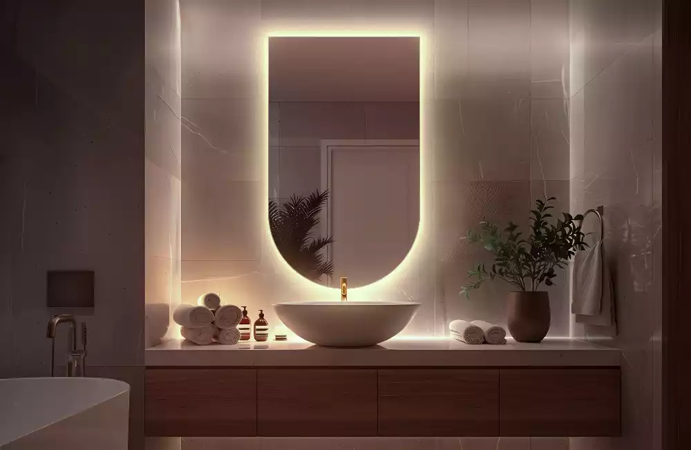 Oglindă arcadă cu iluminare LED