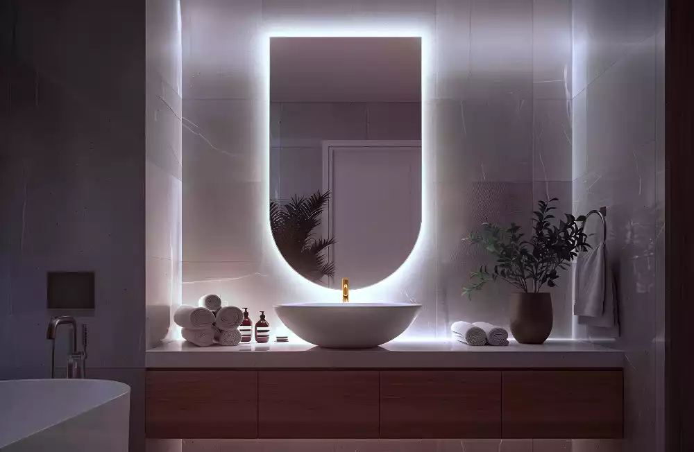 Oglindă arcadă cu iluminare LED