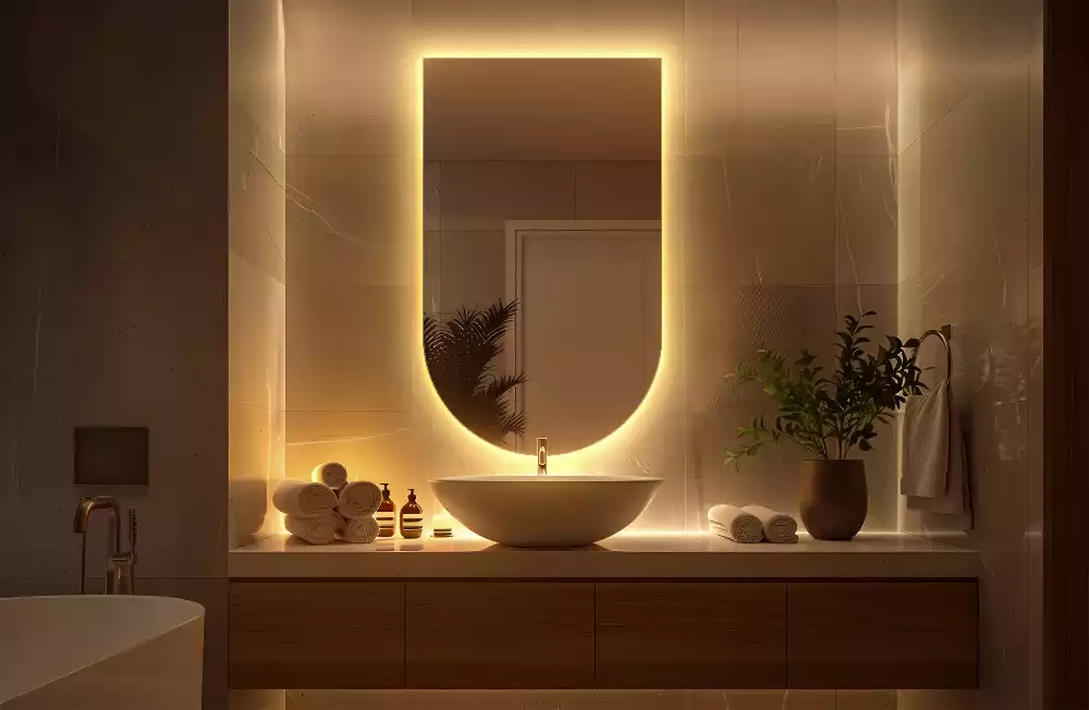 Oglindă arcadă cu iluminare LED
