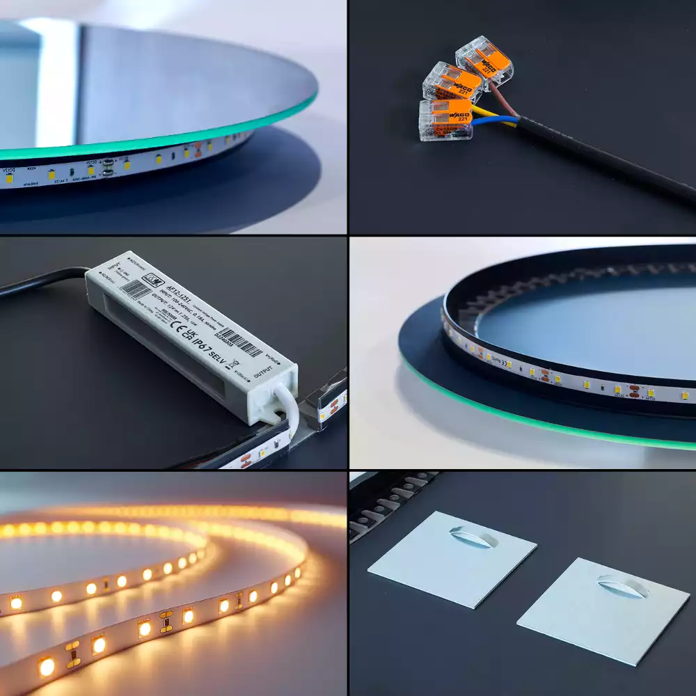 Oglindă arcadă cu iluminare LED