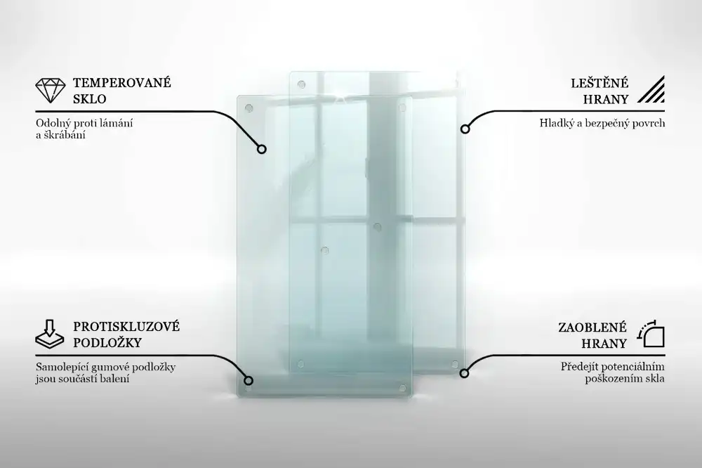 Placă dublă de protecție pentru plită din sticlă transparentă