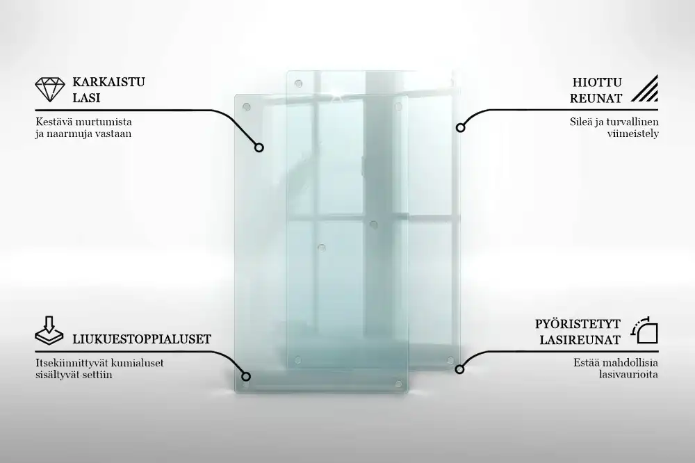 Placă dublă de protecție pentru plită din sticlă transparentă
