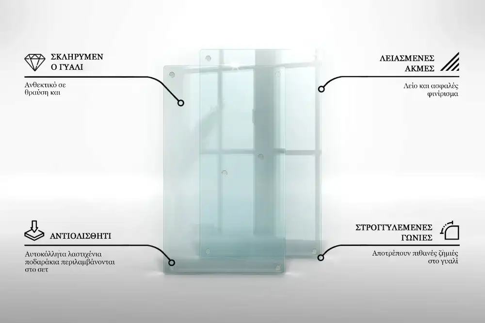 Placă dublă de protecție pentru plită din sticlă transparentă