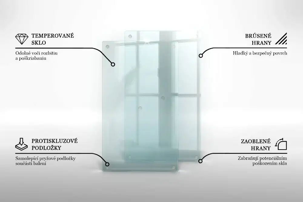 Placă dublă de protecție pentru plită din sticlă transparentă