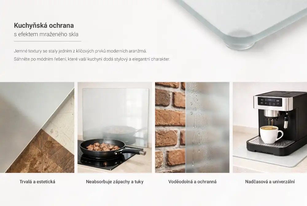 Panou de protecție pentru perete din sticlă semitransparentă dreptunghiulară