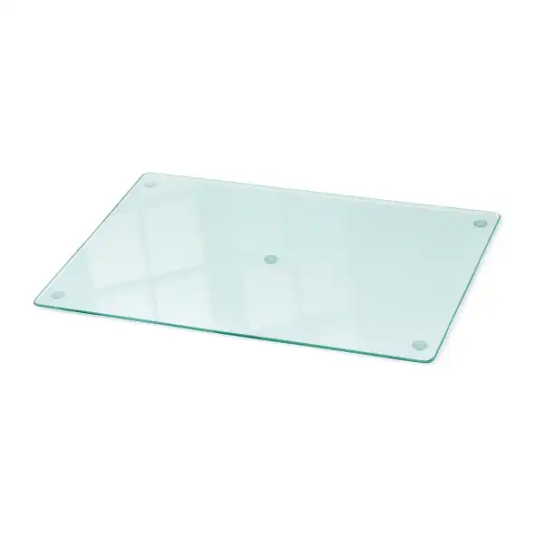 Placă de protecție din sticlă transparentă pentru aragaz, formă dreptunghiulară