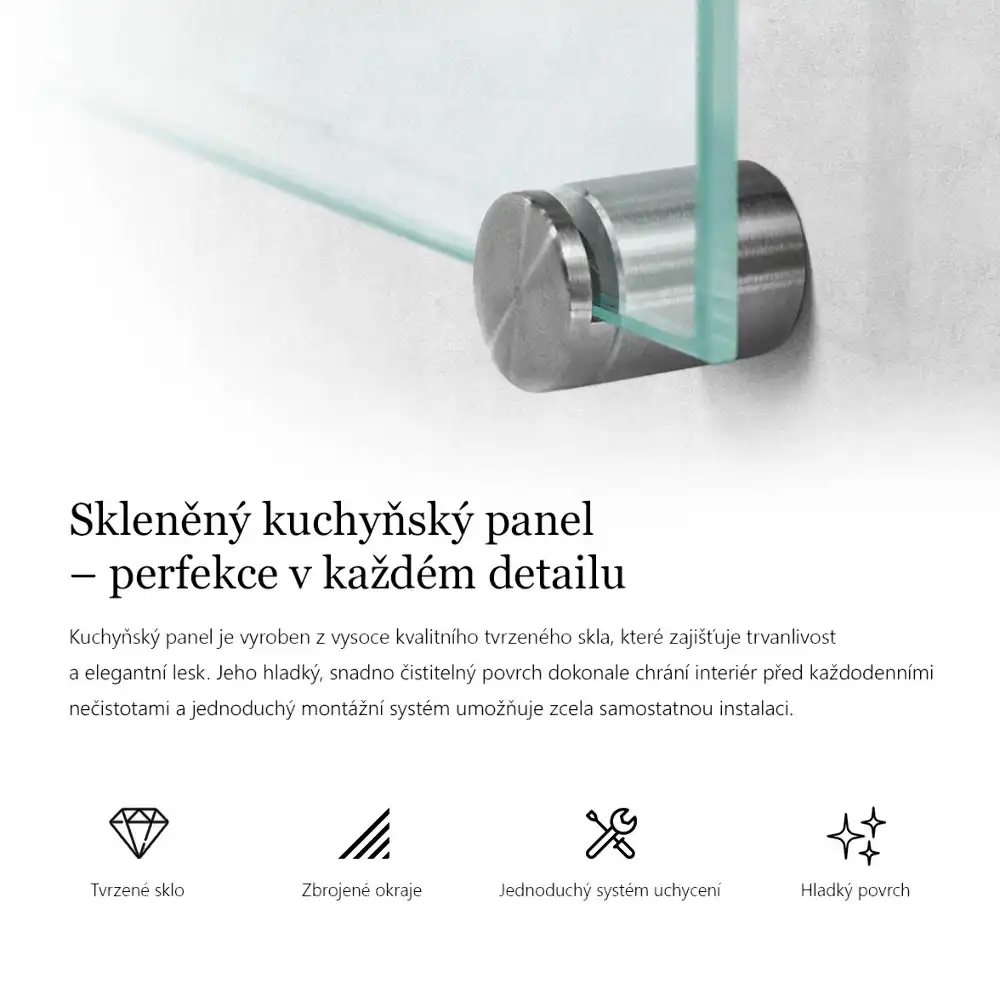 Sticlă transparentă pentru bucătărie