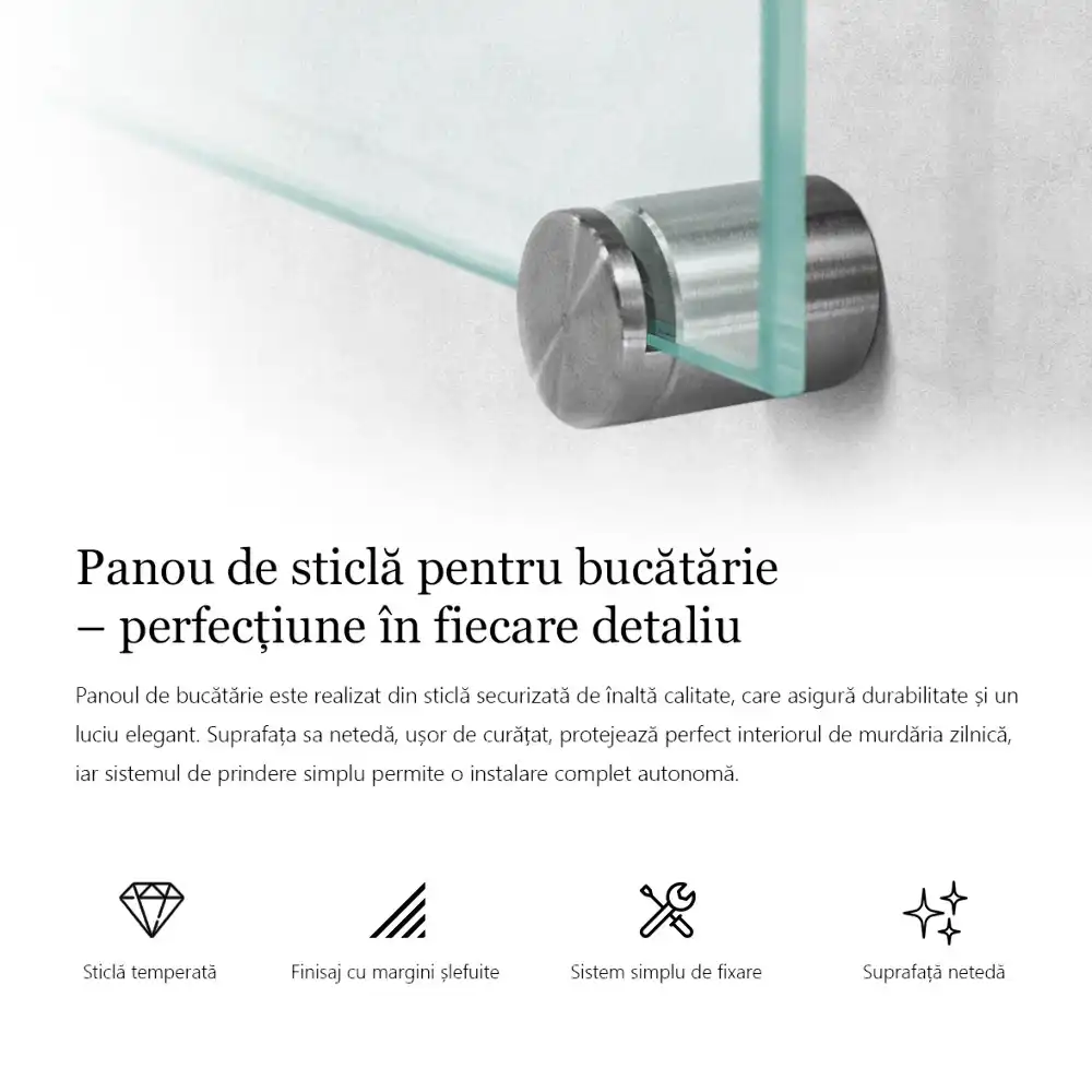 Sticlă transparentă pentru bucătărie