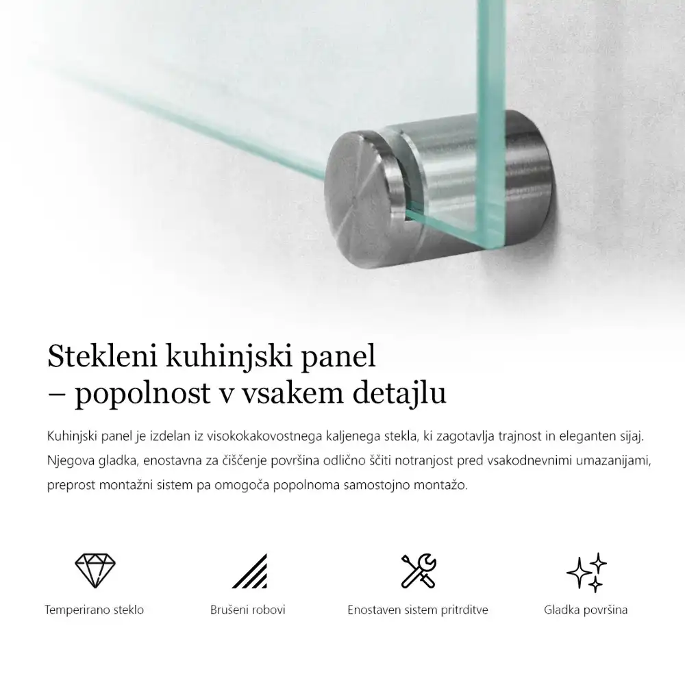 Sticlă transparentă pentru bucătărie