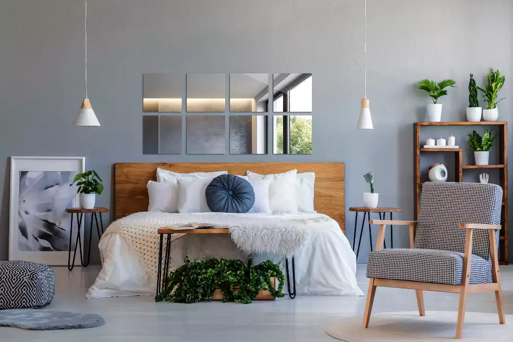 Plăci de oglindă pătrate cu design modern