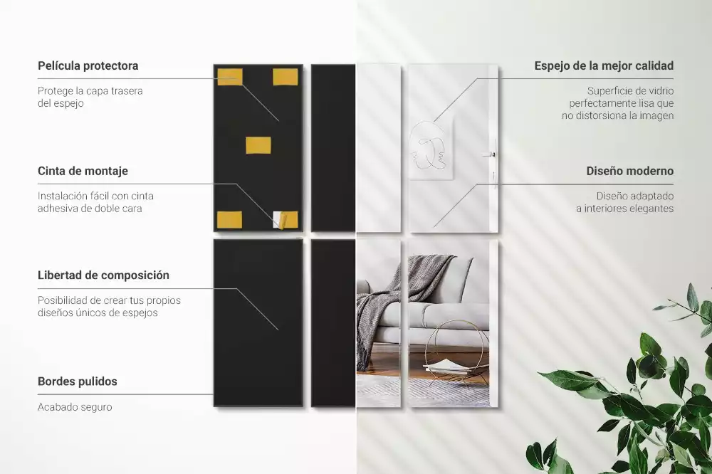 Faianță minimalistă tip oglindă dreptunghiulară