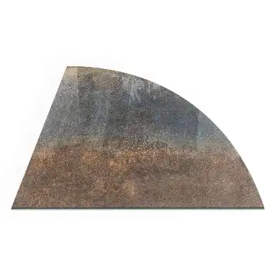 Sticlă securizată de protecție sub sobă sfert de cerc cu model abstract texturat