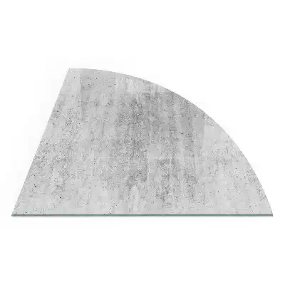 Placă de protecție sfert de cerc pentru șemineu cu textură de beton brut