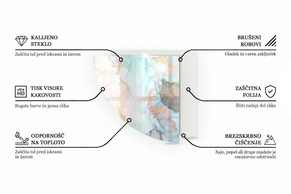 Placă de sticlă pentru șemineu în formă de sfert de cerc cu aspect de scândură de lemn deteriorată