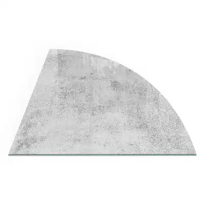 Protecție sub sobă sfert de cerc cu textură de beton brut