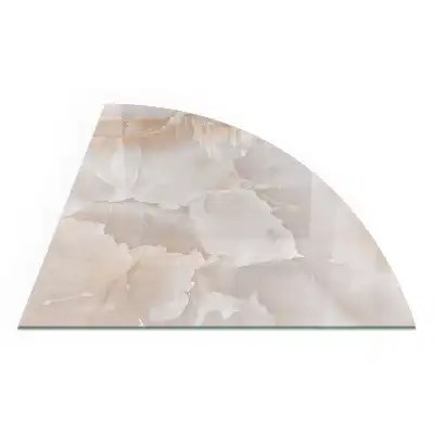 Placă de protecție sfert de cerc pentru sobă cu model de piatră naturală