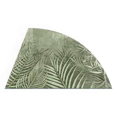 Placă de protecție din sticlă securizată sub sobă cu model frunze tropicale