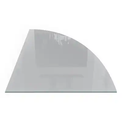 Placă de protecție sub sobă sfert de cerc gri deschis
