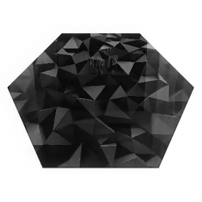 Placă de protecție pentru sobă cu design hexagonal și geometrie tridimensională