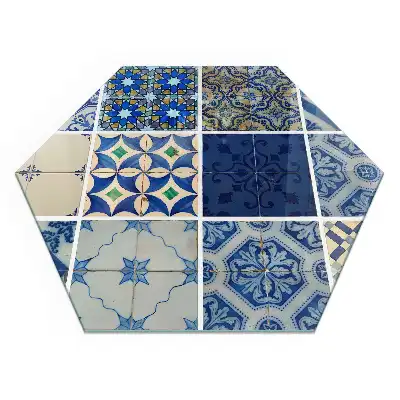 Placă de protecție pentru sobă cu model hexagonal tip plăci ceramice