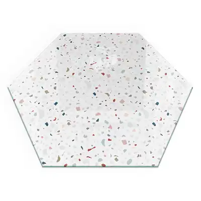 Placă de protecție hexagonală pentru șemineu cu model de forme mărunte