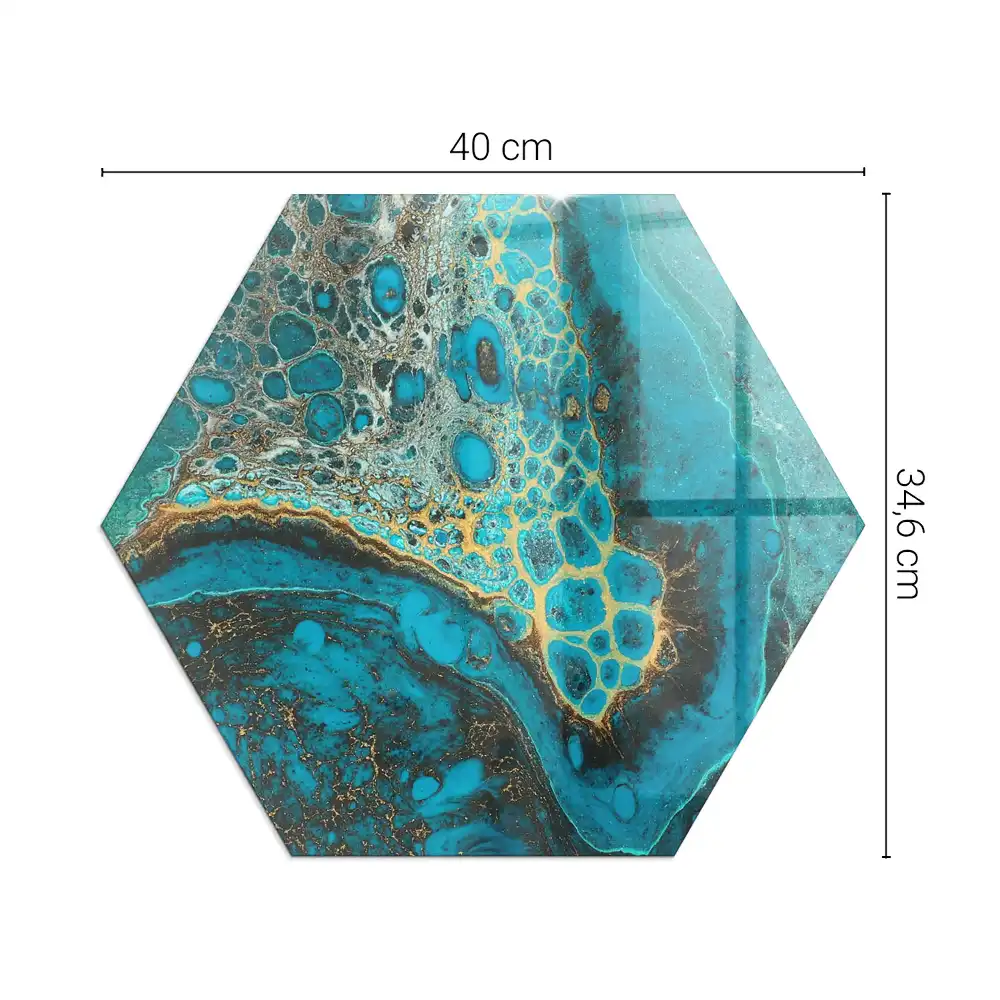 Placă de protecție hexagonală pentru sobă cu model abstract organic