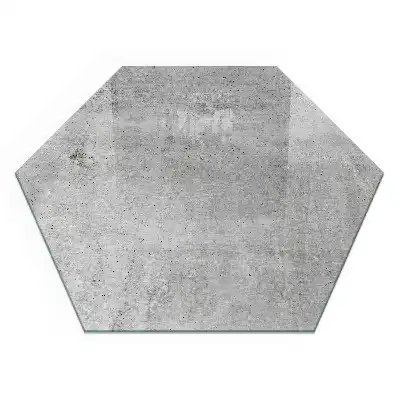 Placă de protecție hexagonală pentru șemineu cu aspect de beton brut