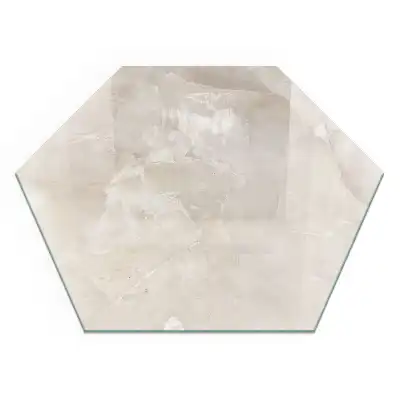 Protecție hexagonală pentru sobă cu aspect de marmură naturală