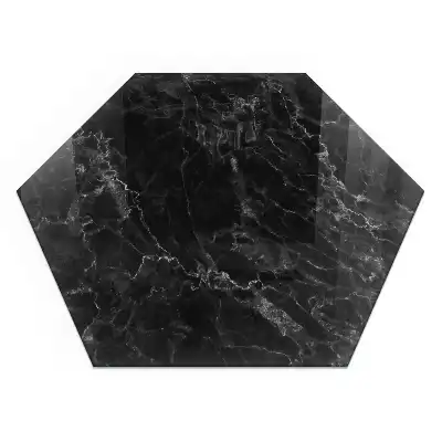 Placă de protecție hexagonală pentru sobă cu model de marmură