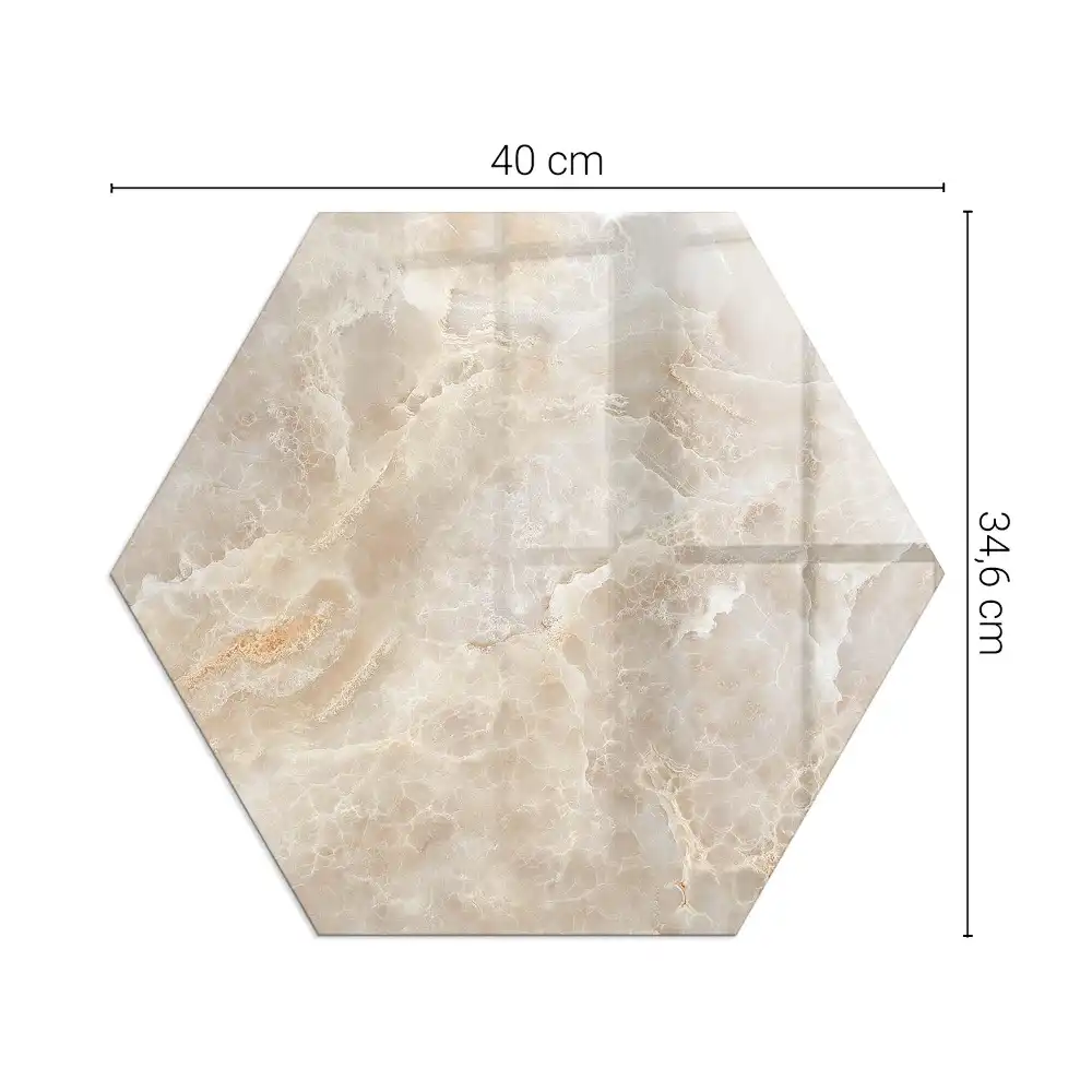 Placă de protecție pentru șemineu hexagonală cu aspect de piatră naturală