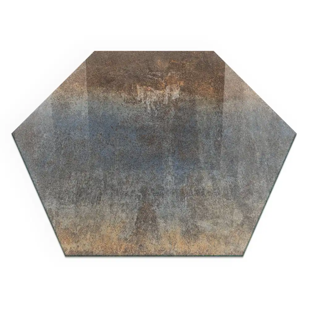 Protecție hexagonală sub sobă cu model abstract texturat