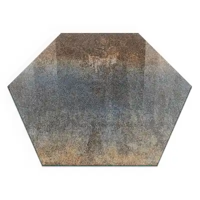 Protecție hexagonală sub sobă cu model abstract texturat