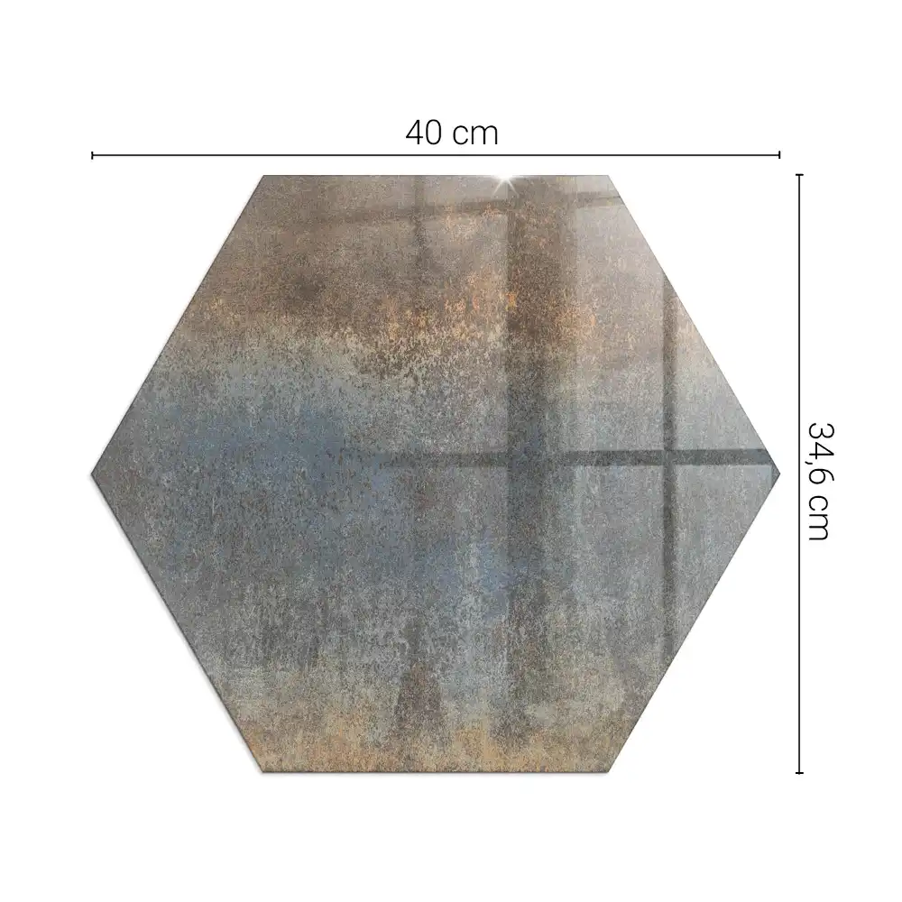 Protecție hexagonală sub sobă cu model abstract texturat