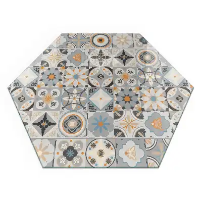 Placă de protecție pentru sobă cu model mozaic hexagonal