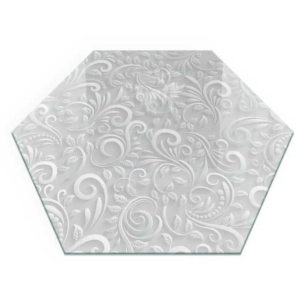Protecție hexagonală pentru sobă cu model elegant cu plante