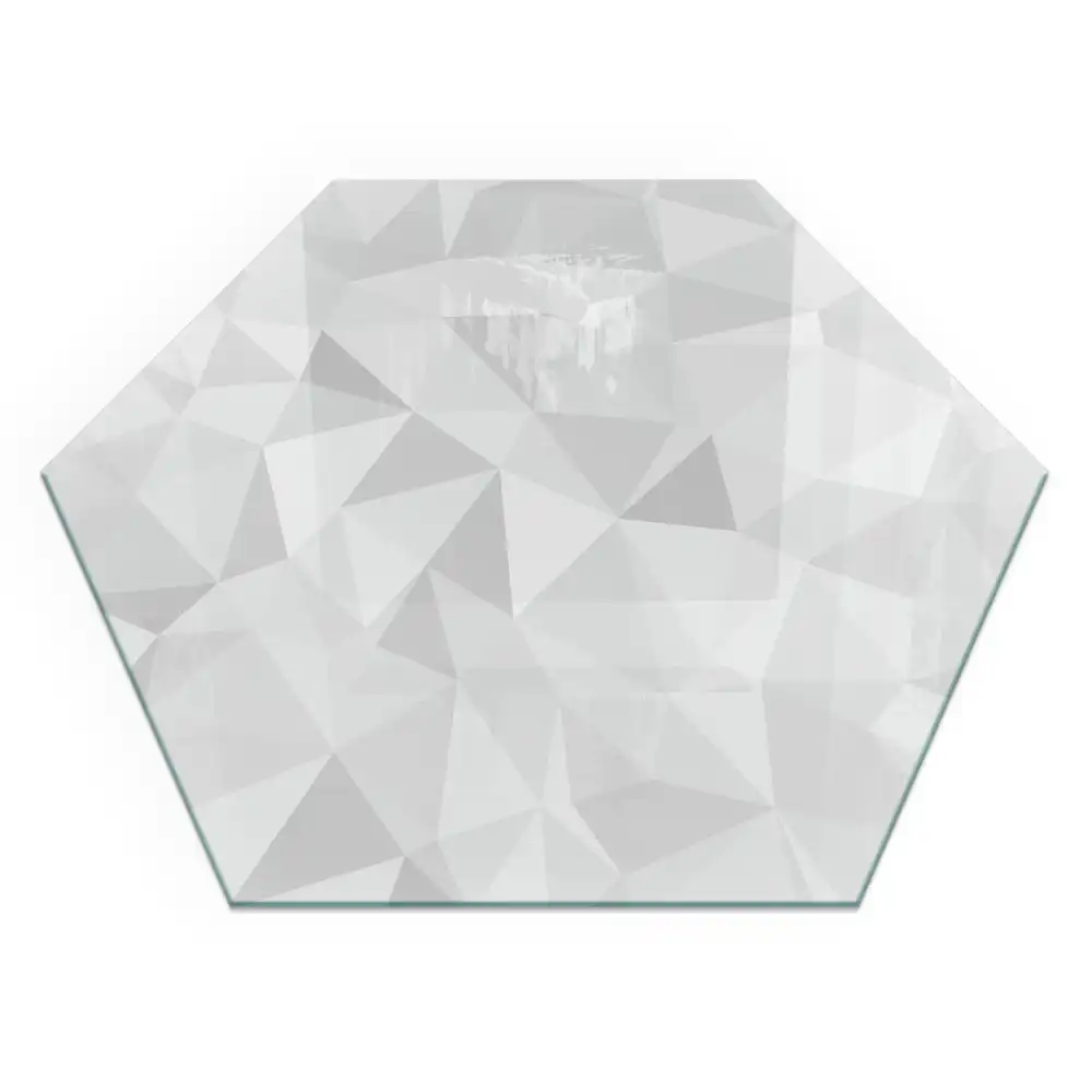 Protecție sub sobă hexagonală cu model abstract geometric