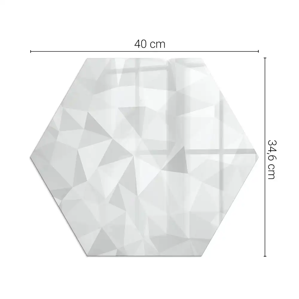 Protecție sub sobă hexagonală cu model abstract geometric