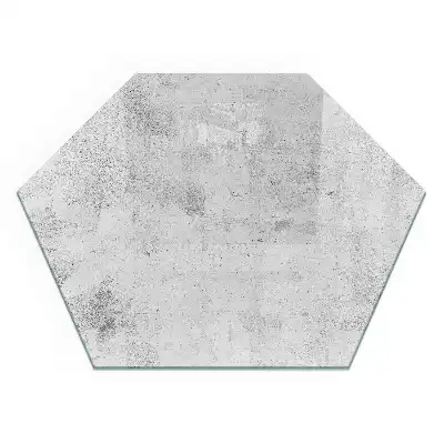 Placă de protecție hexagonală pentru șemineu cu textură de beton brut