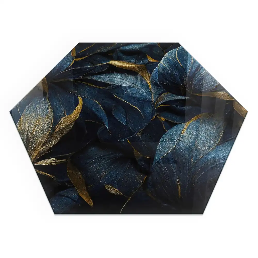 Protecție hexagonală pentru sobă cu model de frunze elegante