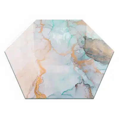 Placă de protecție pentru sobă cu model hexagonal abstract fluid